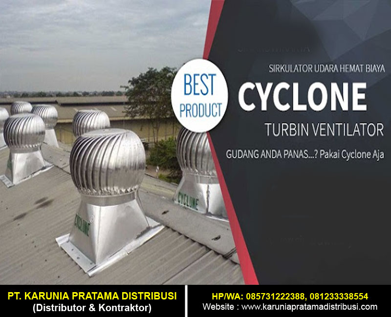 Turbin Ventilator Cyclone Free Pemasangan